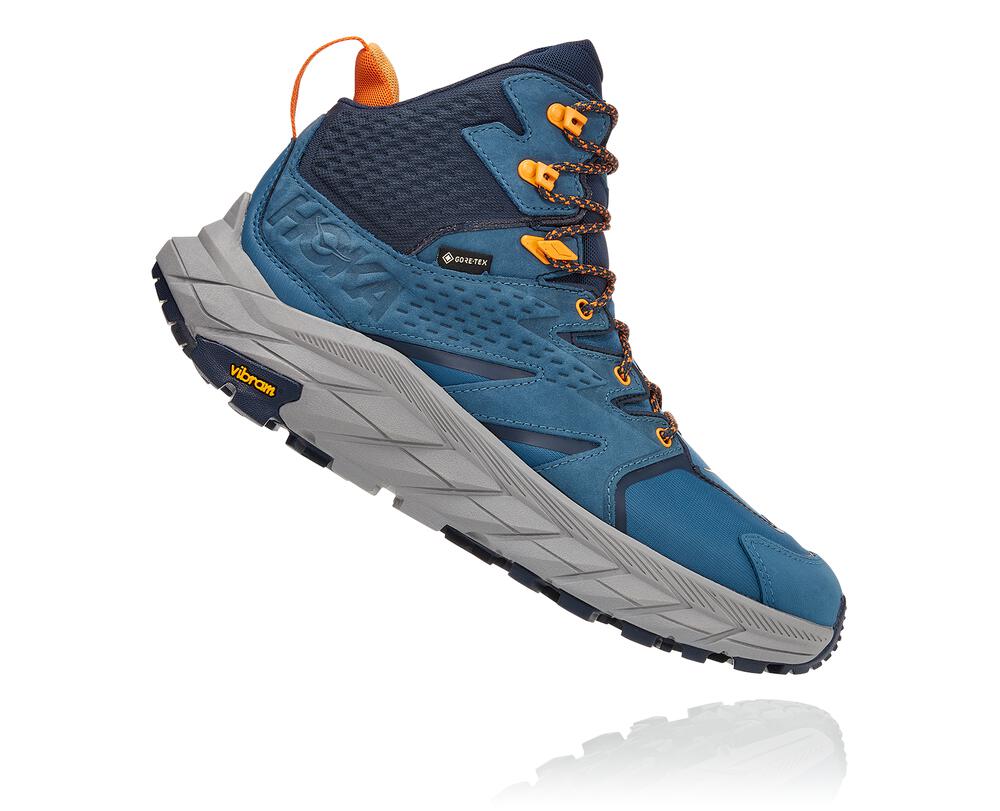 Hoka One One Anacapa Mid Gore-tex Moški Pohodniški Čevlji Turkizna / Rdeča SI-524671B